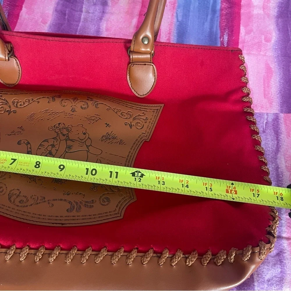 Vintage Winnie the Pooh and Friends Red Shoulder Bag Like New